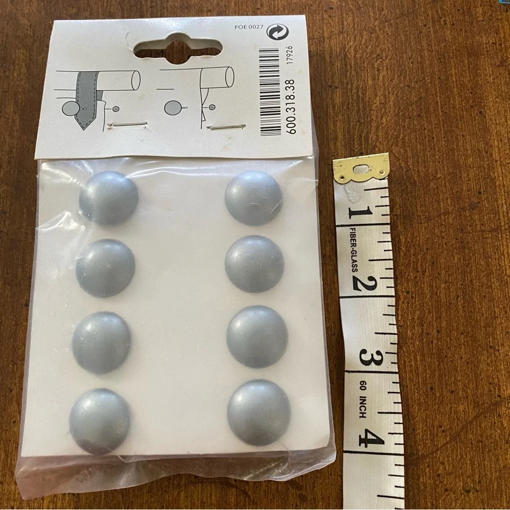 Ikea Sylort Curtain Pins (BRAND NEW IN BAG) Silver Round Button